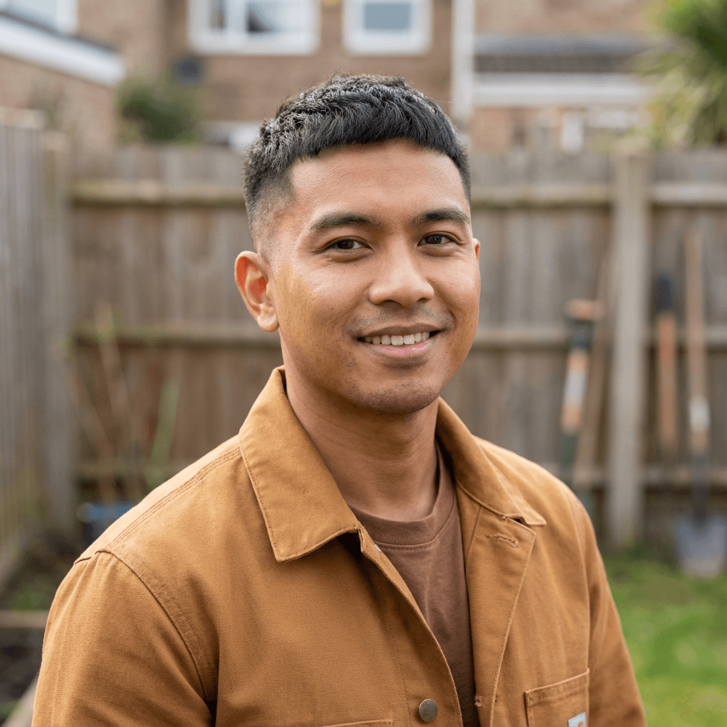 Robert Chen with his driveway detailing service